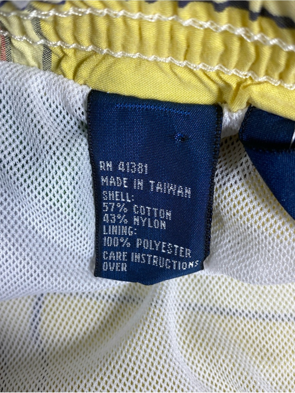 Polo by Ralph Lauren Yellow Multicolor Madras Plaid Swim Shorts Mesh Lined - Picture 5 of 11